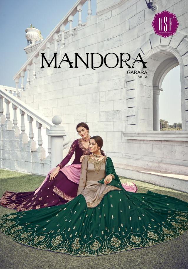 Rsf Mandora Vol 2 Satin Georgette Silk Long Suit With Ghaghra Style Collection