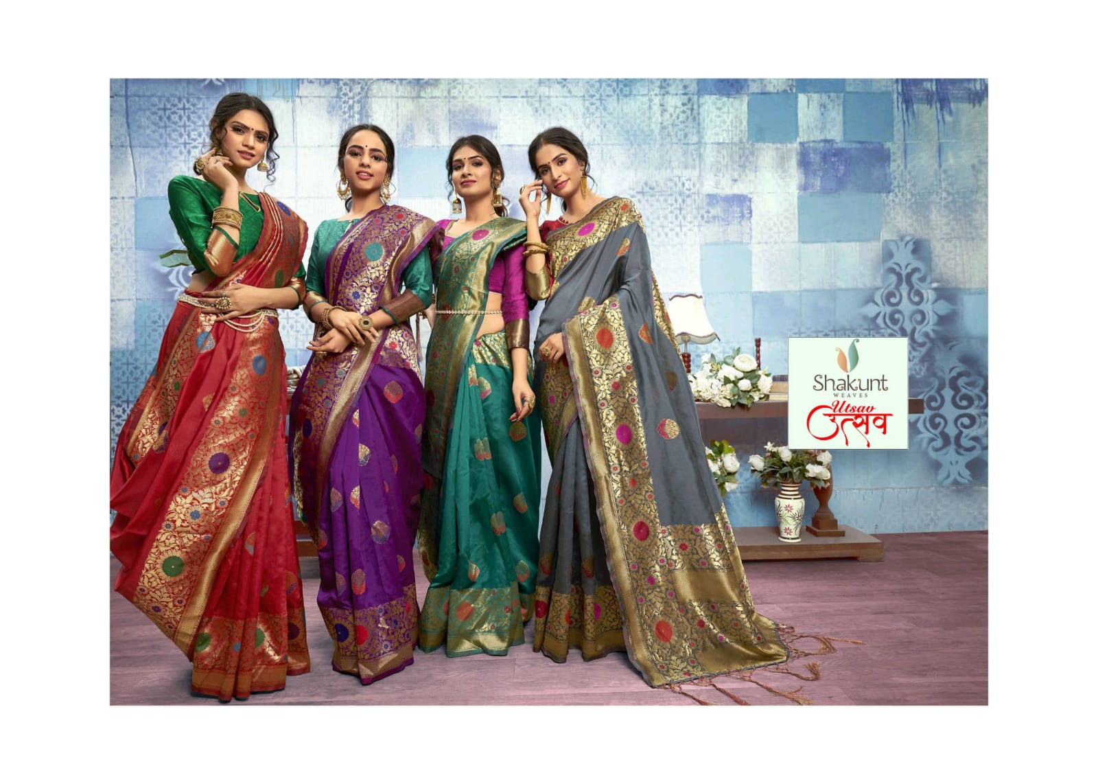 Shakunt Launch Utsav Silk Designer Fancy Saree Online Seller