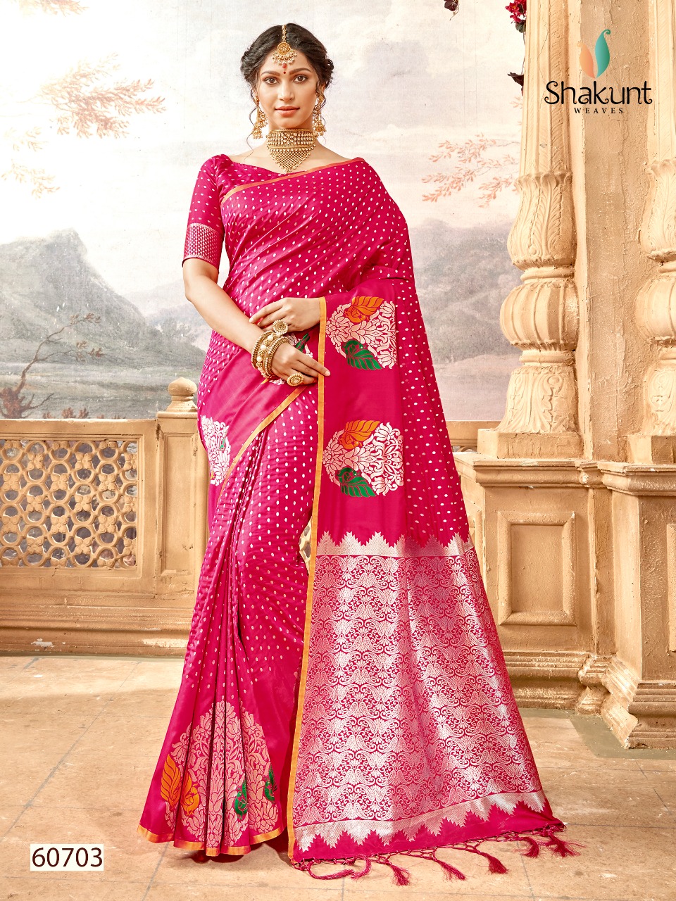 Shakunt Weaves Present Damyanti Silk Saree With Silver Jari Concept