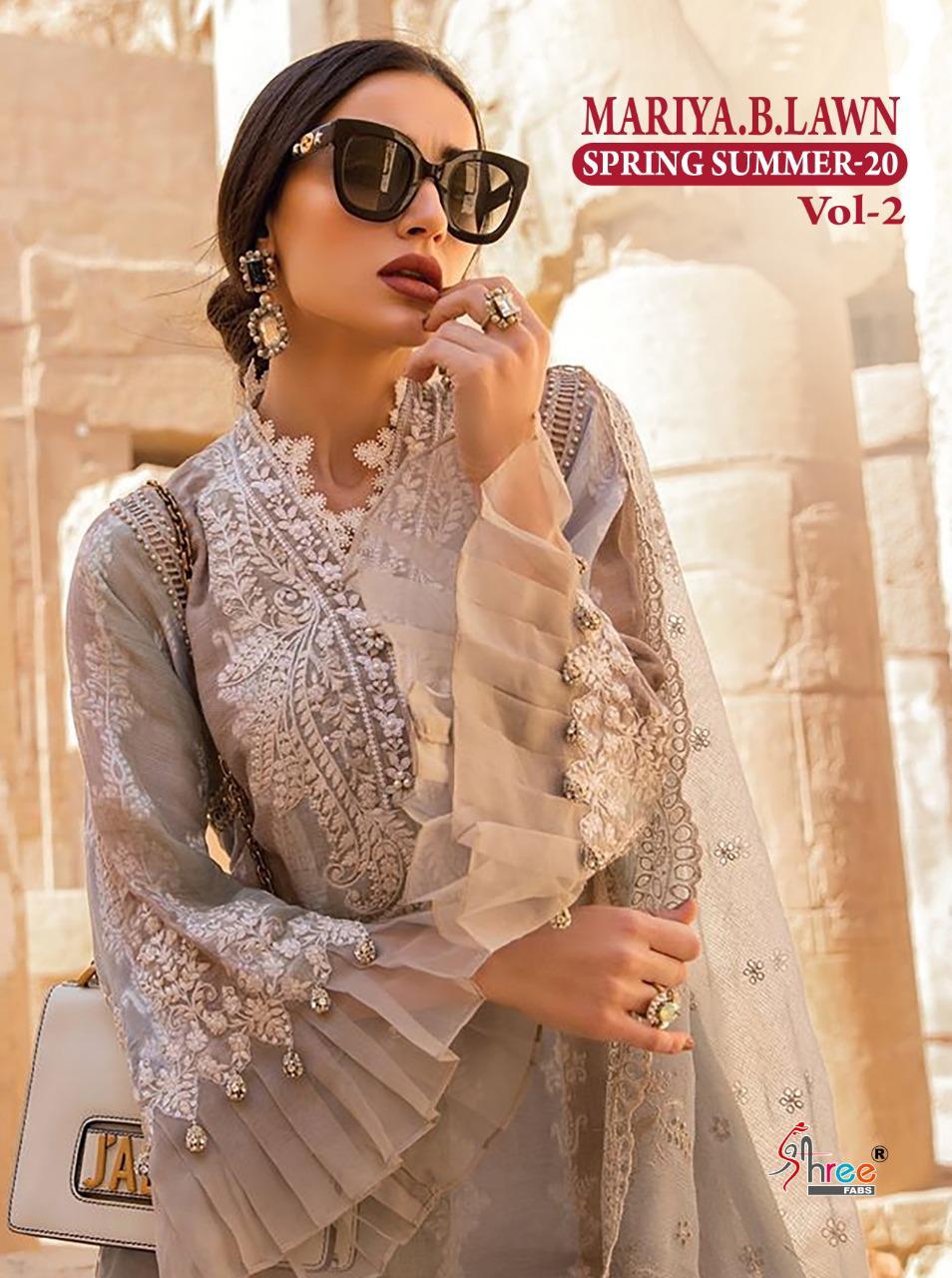 Shree Fabs Maria B Lawn Spring Summer 20 Vol 2 Cotton Pakistani Suits