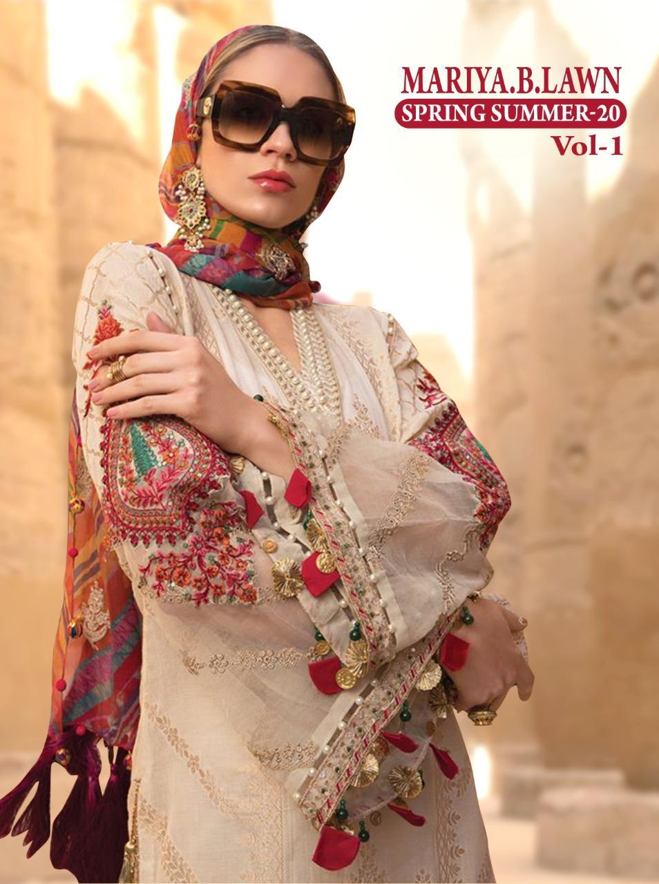 Shree Fabs Mariya B Lawn Spring Summer 20 Vol 1 Cotton Pakistani Dress Materials