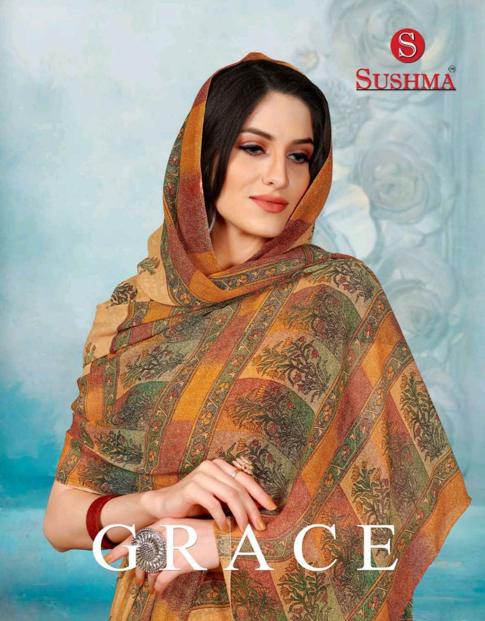 Sushma Grace Silk Georgette Printed Saree Wholesaler