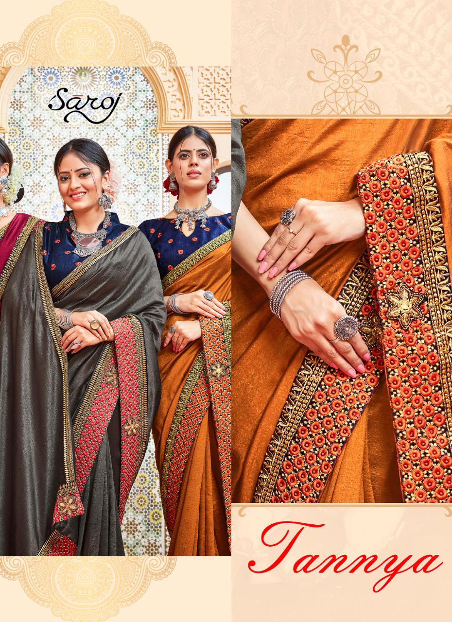 Tannya By Saroj Vichitra Silk Traditional Wear Saree Wholesale Price