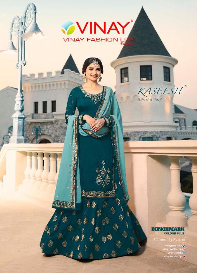 Vinay Benchmark Colourplus Wedding Georgette Satin Salwar Suits