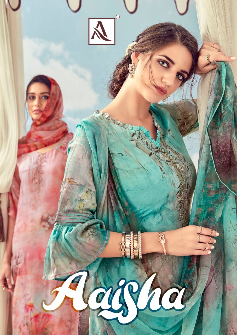 Alok Suit Launch Aaisha Vol 2 Jam Digital Print Dress Materials