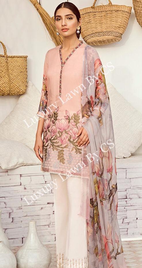 Cs Present Luxury Lawn Vol 9 Digital Print Lawn Pakistani Salwar Suit Concept