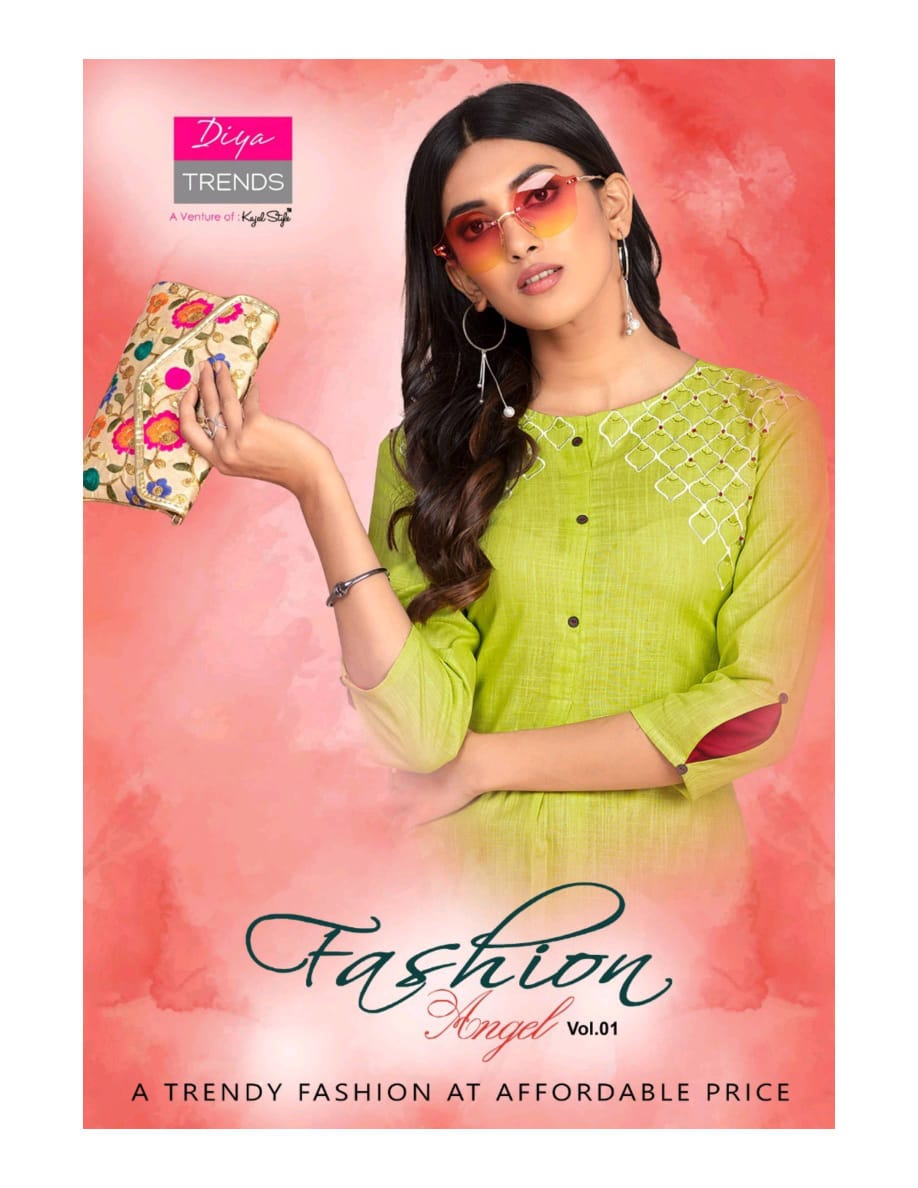 Diya Trends Kajal Style Fashion Angel Vol 1 Kurti With Plazzo Sharara And Pant Pair