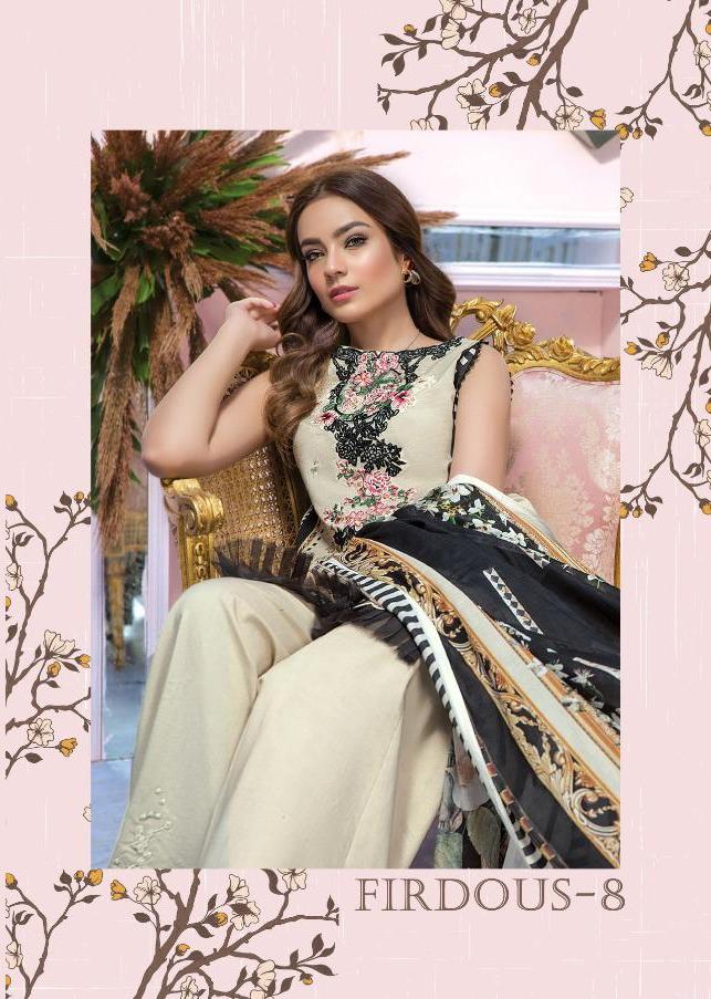 Firdous Vol 8 By Deepsy Cotton Pakistani Dress Materials