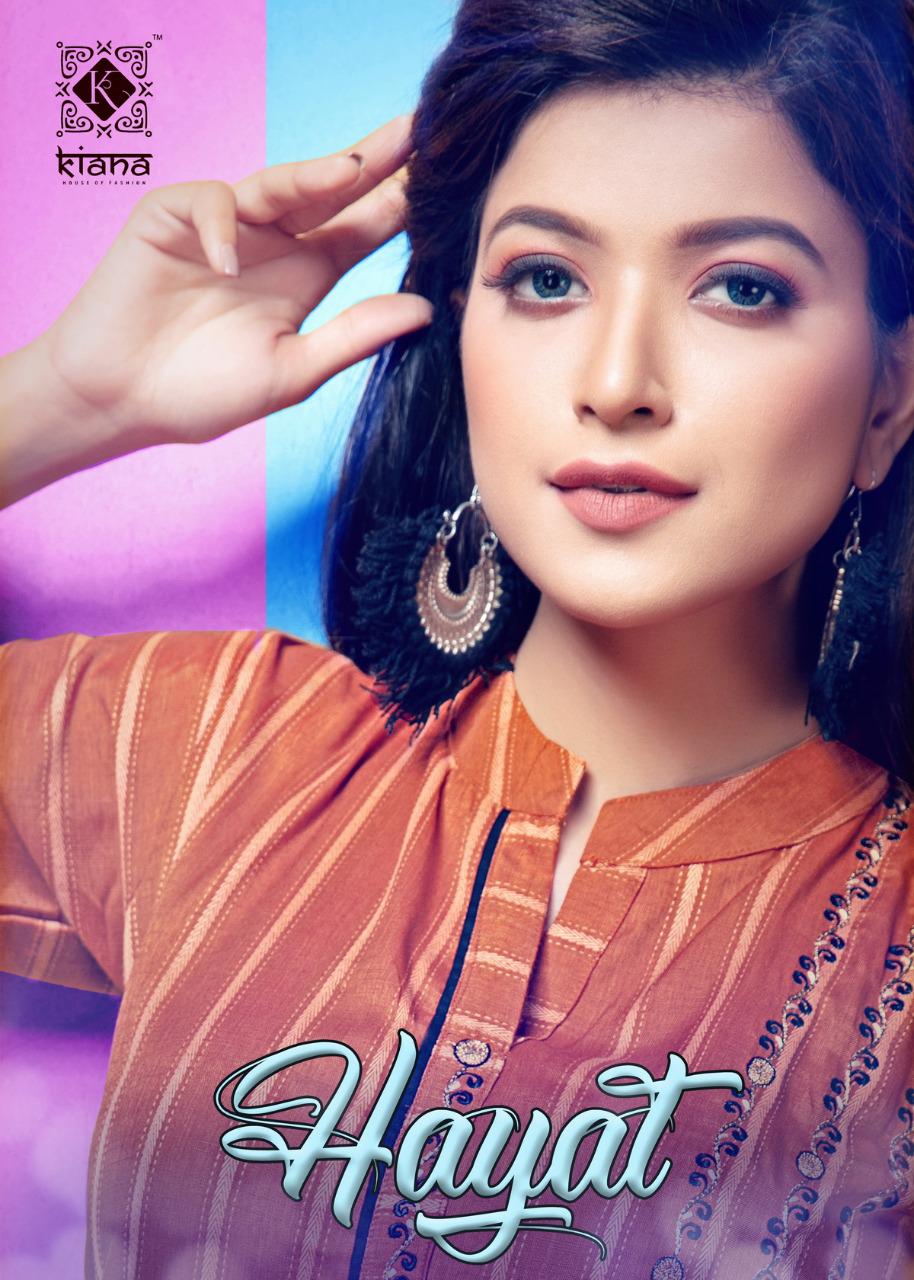 Hayat By Kiana Rayon Stylish Kurti With Plazzo Wholesale Price In Surat