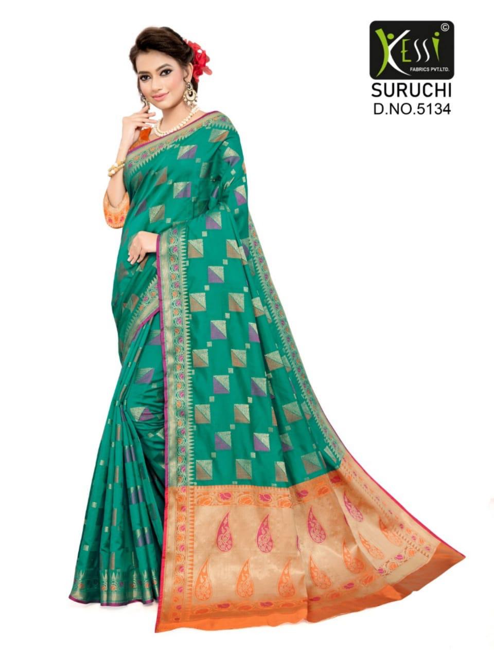 Kessi Suruchi 5131-5136 Series Silk Designer Fancy Sarees