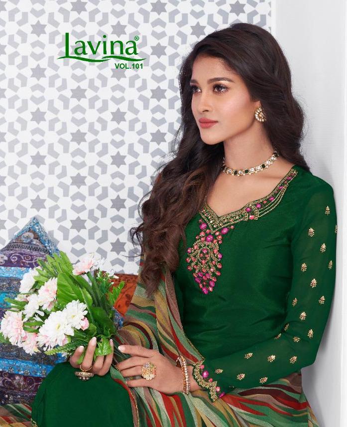 Lavina Vol 101 French Crape Embroidery Salwar Kameez Seller