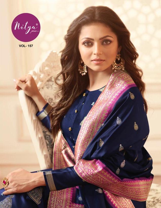 Lt Nitya Vol 157 Silk Jacquard Designer Party Wear Salwar Suit