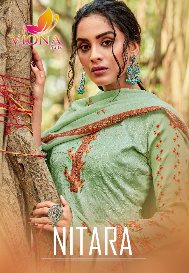 Nitara By Viona Suit Satin Georgette Digital Print Salwar Suit In Surat Market