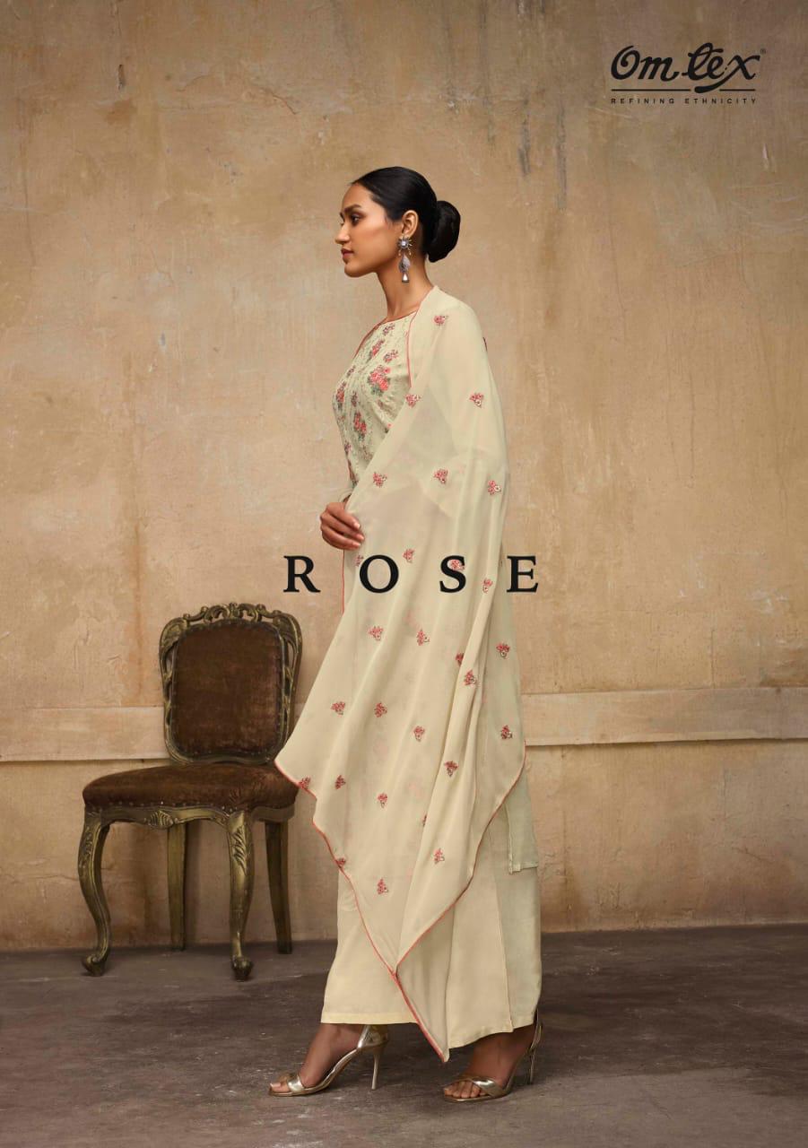 Omtex Present Rose Pure Georgette Embroidery Salwar Suit Wholesaler