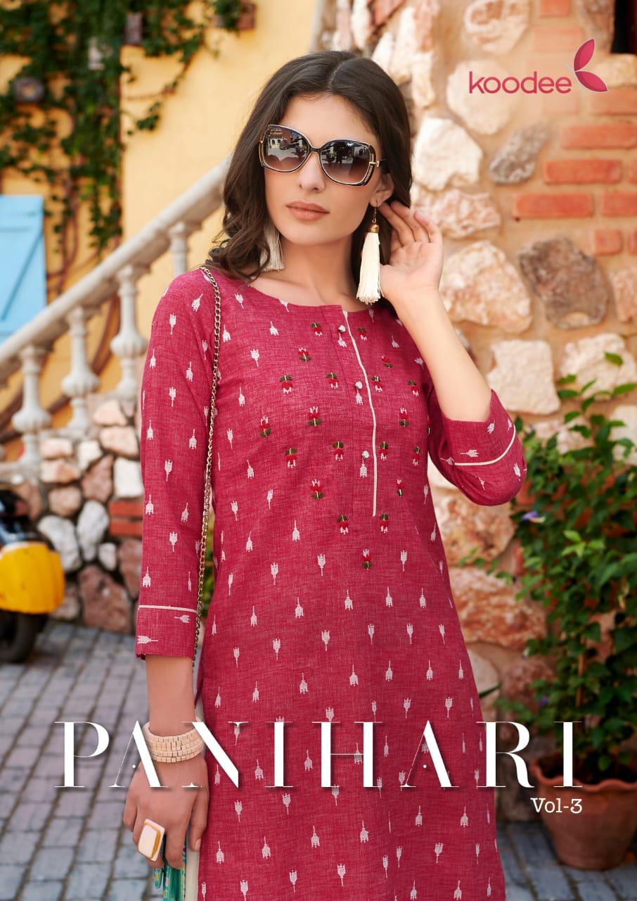 Panihari Vol 3 By Koodee Handloom Cotton Kurti With Pant Collection