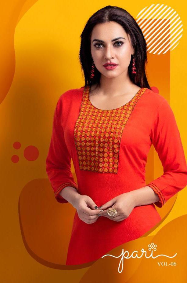 Psyna Present Pari Vol 6 Rayon Slub Regular Wear Kurti At Chepest Rate