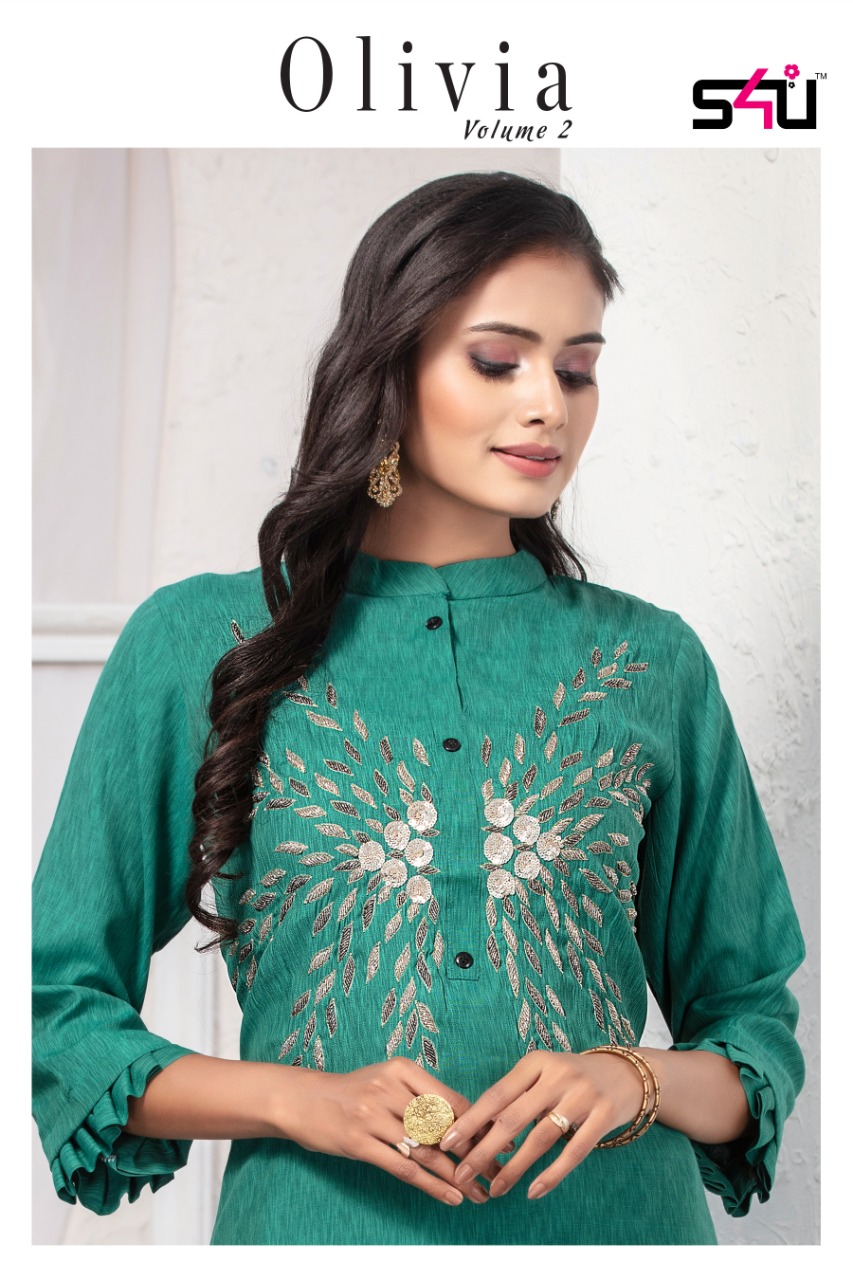 S4u By Shivali Launch Olivia Vol 2 Fancy Designer Kurti Wholesaler