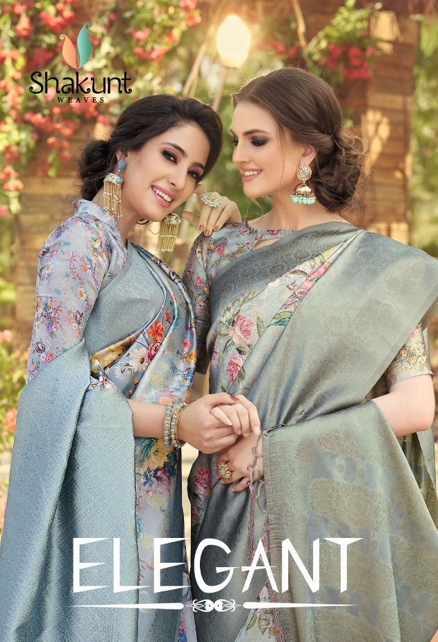 Shakunt Present Elegant Silk Digital Print Saree Wholesale With Beautyful Design Print