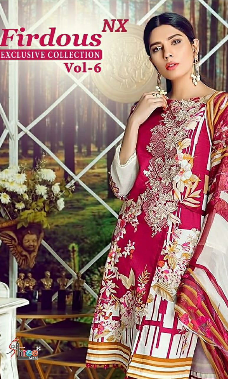 Shre Fab Firdous Exclusive Collection Vol 6 Nx Jam Silk Print Pakistani Suit