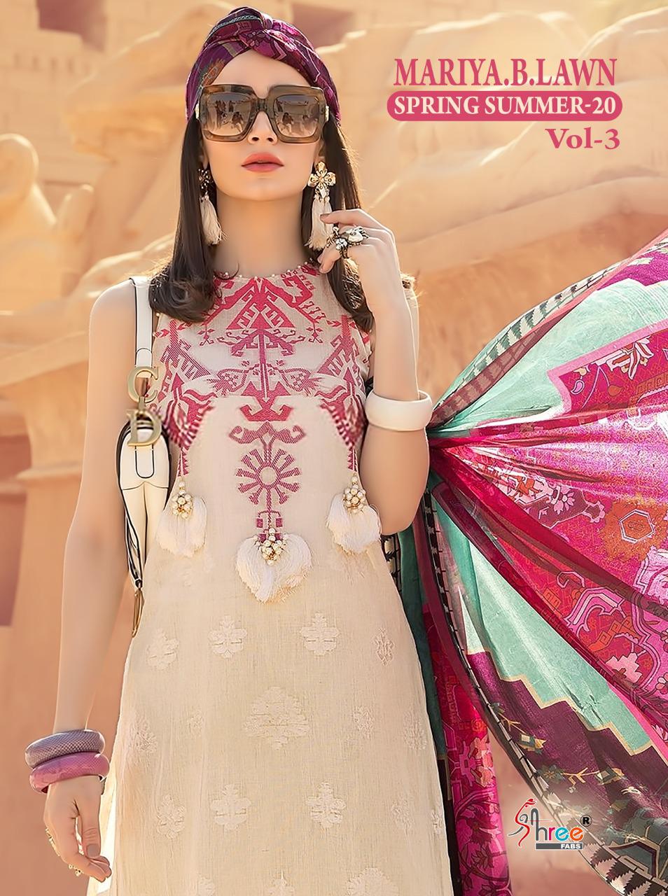 Shree Fabs Mariya B Lawn Spring Summer 20 Vol 3 Pakistani Dresses Wholesaler