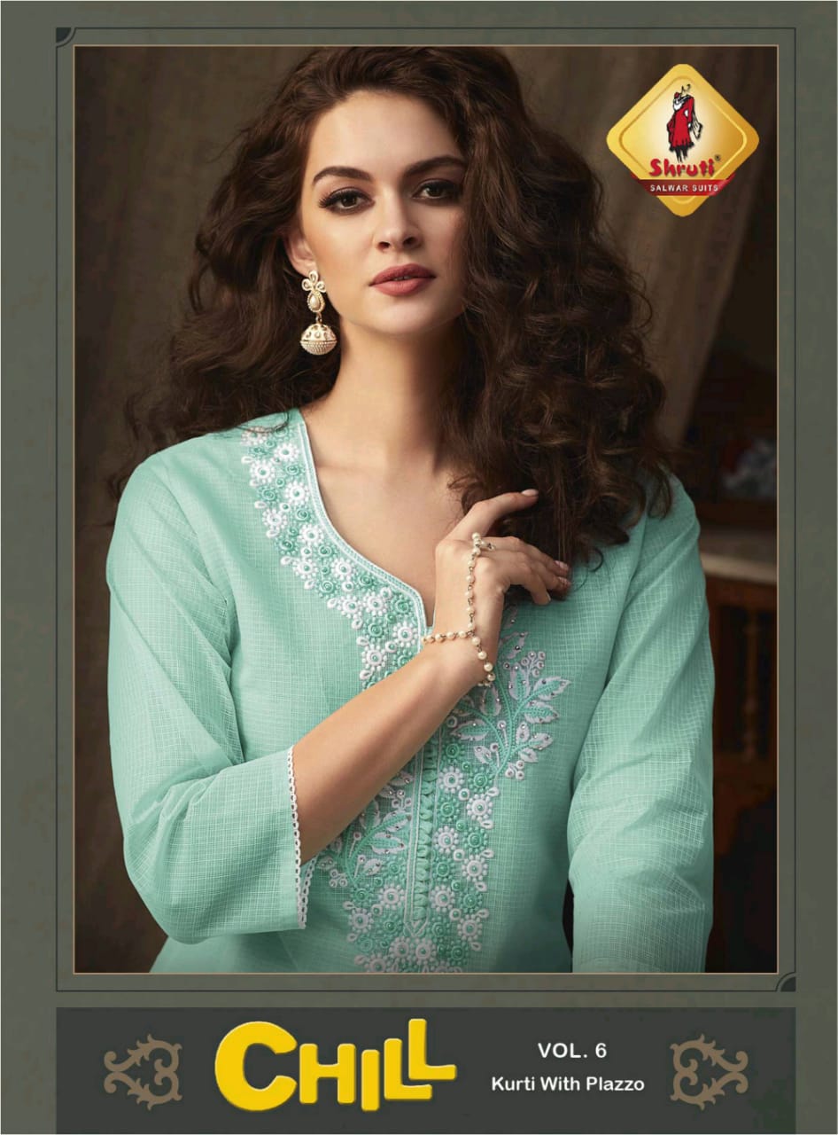 Shruti Present Chill Vol 6 Fancy Style Kurti With Plazzo Collection