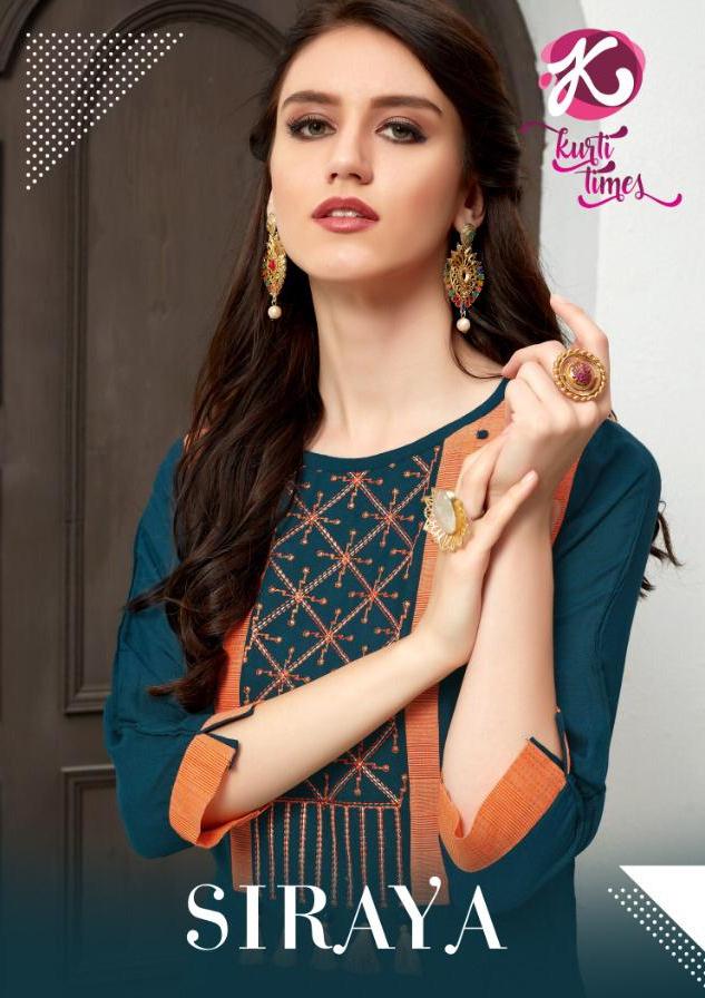 Siraya By Kurti Times Rayon Formal Wear Kurti Online Shopping In Surat