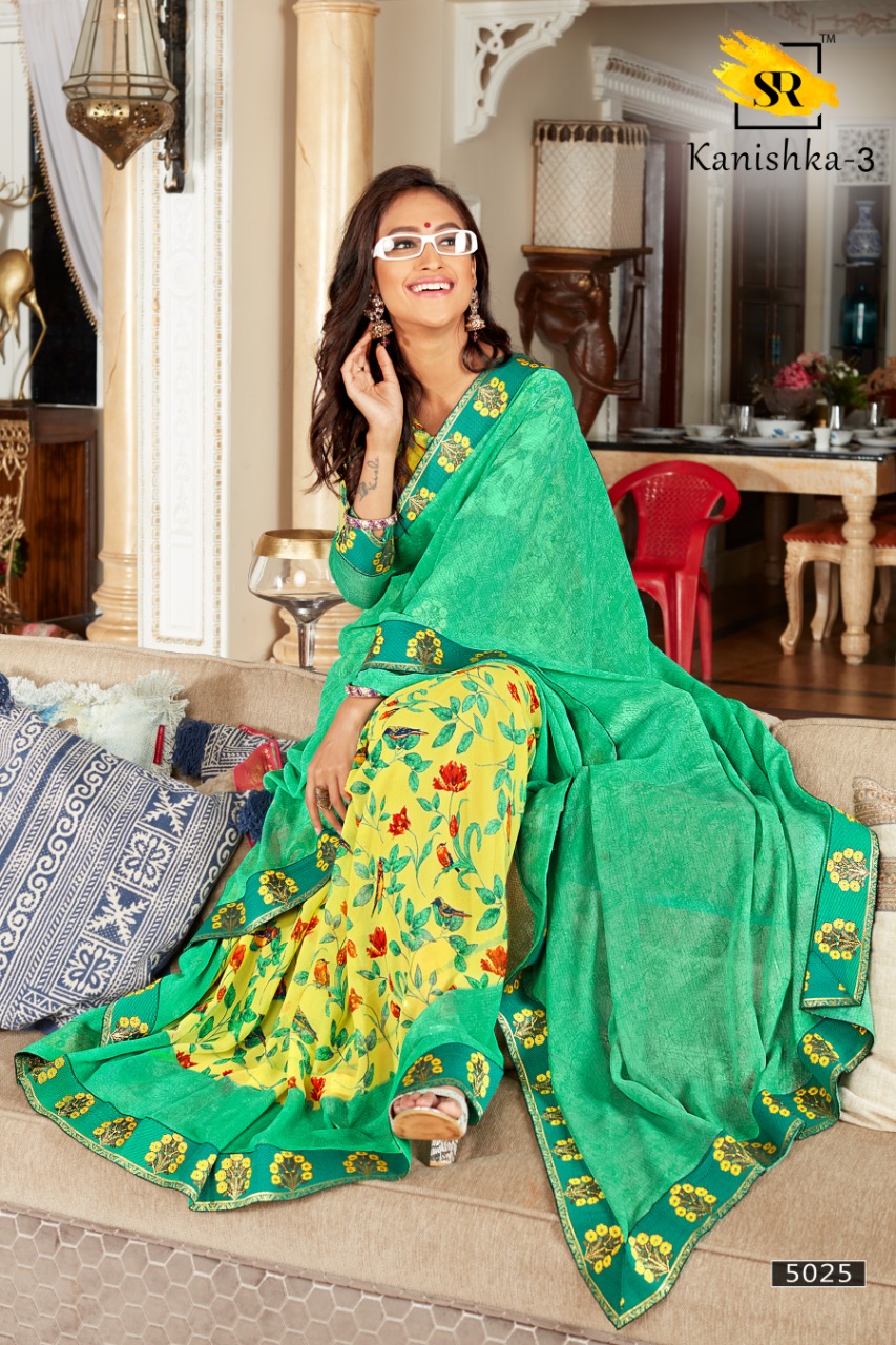 Sr Saree Kanishka Vol 3 Weightless Print With Heavy Border Saris Collection