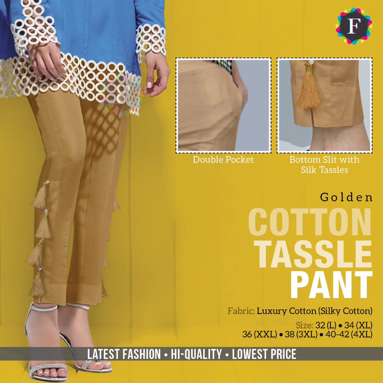 Tassle Pant Cotton Ladies Bottom Wear Collection At Competitive Prices