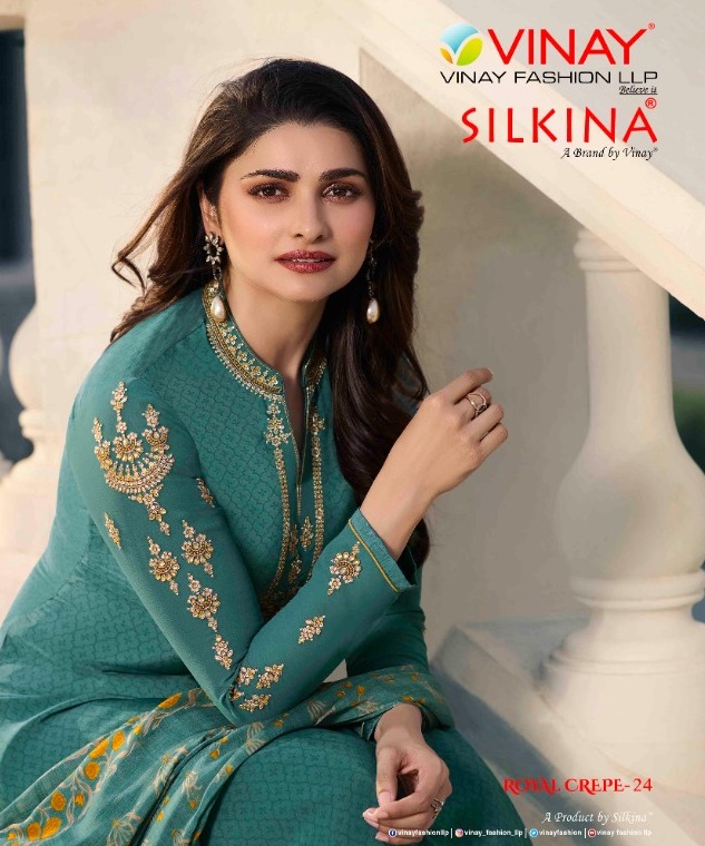 Vinay Silkina Royal Crepe Vol 24 Exclusive Branded Suits Collection Wholesaler