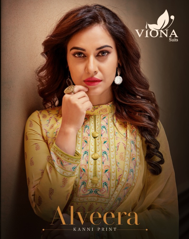 Viona Suit Alveera Kanni Print Jam Satin Digital Print Salwar Kameez