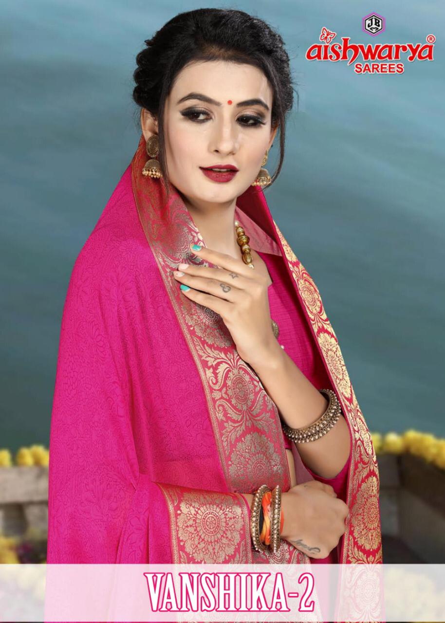 Aishwarya Vanshika Vol 2 Georgette With Border Latest Design Ethnic Wear Saree