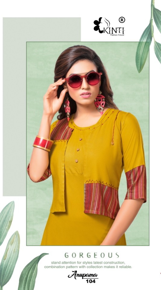 Anupama By Kinti Rayon Print Jacket Pattern Ideal Look Kurti At Best Rate