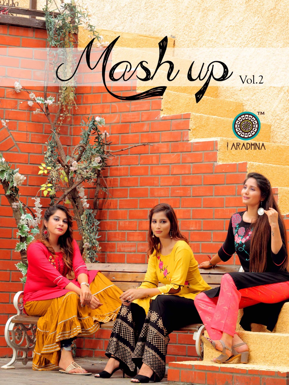 Aradhna Mashup Vol 2 Cotton Rayon Kurti Sharara Palazzo Skirt Pant Collection