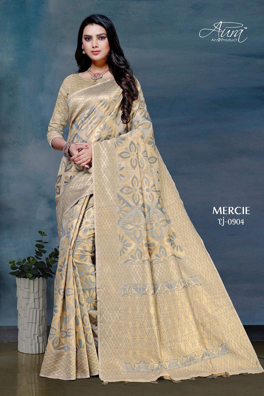 Aura Saree Mercie Chanderi Cotton Ethnic Wear Saris Buy Online Shopping