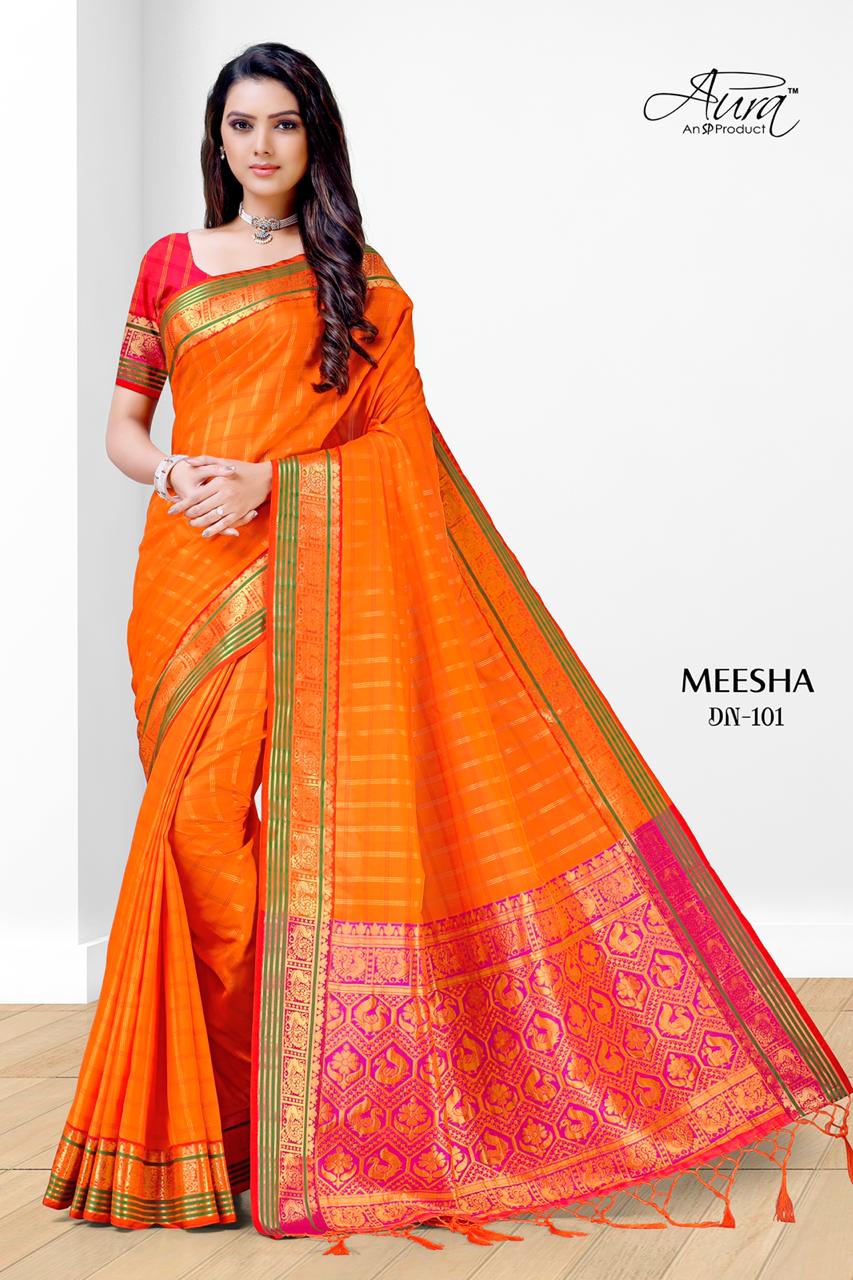 Aura Saree Present Meesha Silk Attractive Look Collection Of Saree