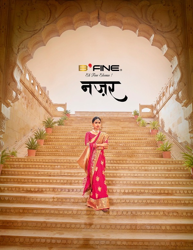 B Fine Launch Nazar 362-373 Series Banarasi Silk Traditional Wear Designer Saree Seller