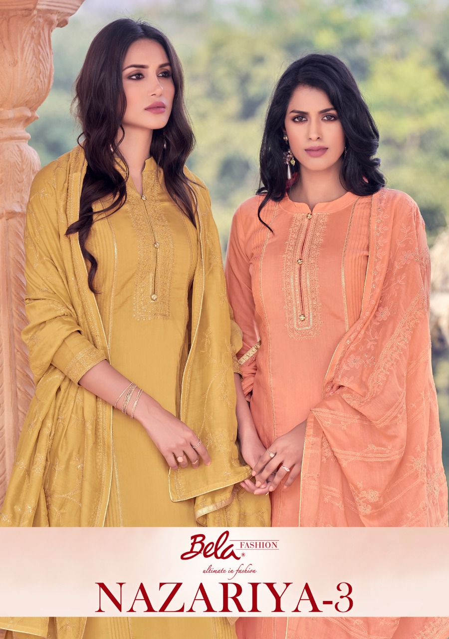 Bela Fashion Nazariya Vol 3 Viscose Muslin Party Wear Salwar Kameez Designs