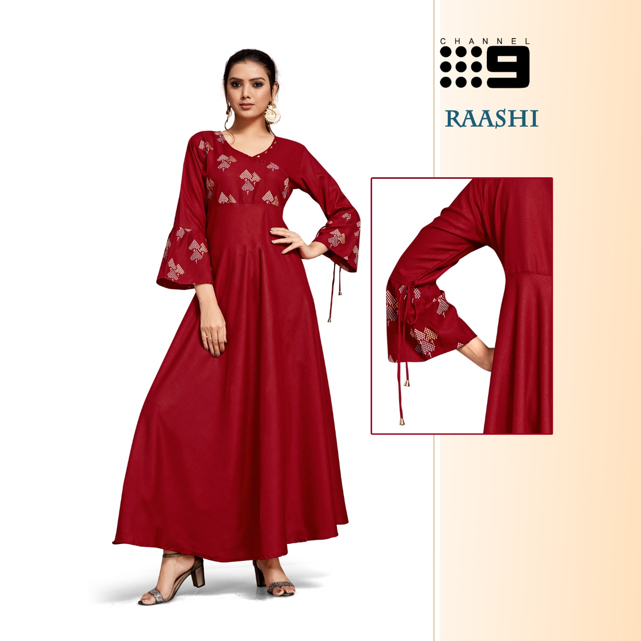 Channel 9 Presenting Raashi Fancy Slub Long Simply Elegant Kurti Catalogs