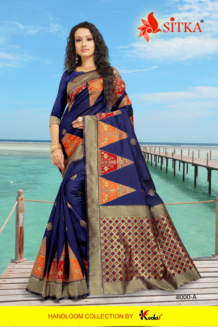 Deivamangal 8000 By Sitka Handloom Jacquard Silk Good Looking Saree Seller