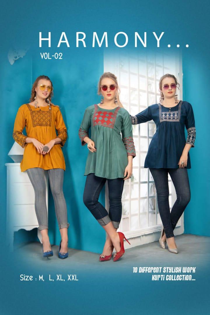 Fashion Talk Present Harmony Vol 2 Rayon Short Top Collection In Surat Market