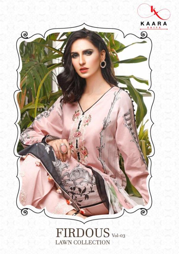 Firdous Lawn Collection Vol 3 By Kaara Cotton Digital Print Pakistani Suit Concept