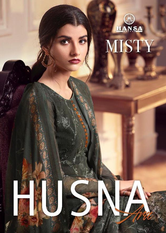 Hansa Present Husna Ara Misty Georgette Digital Print Ari Work Salwar Suit