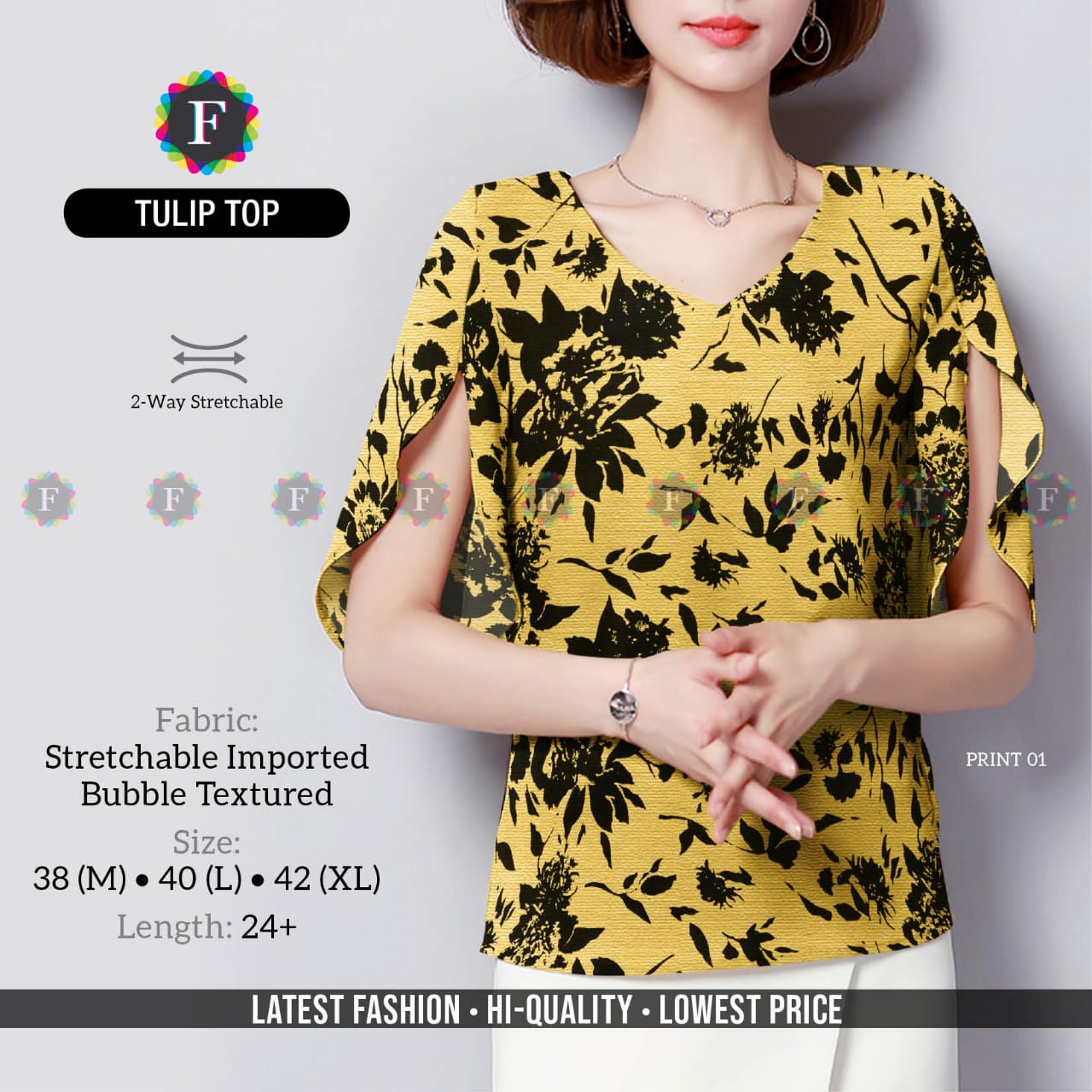 K4u Present Stretchable Imported Tulip Western Short Top At Best Rate