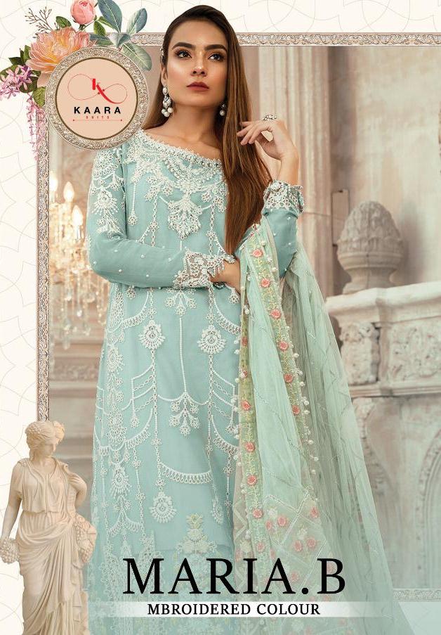 Kaara Suits Present Maria B Mbroidered Colour Net With Embroidery Pakistani Suit Concept