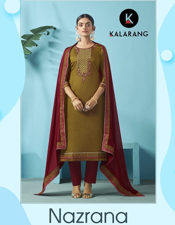 Kalarang Nazrana Ladies Chudidar Suits Materials Wholesale Rate Online