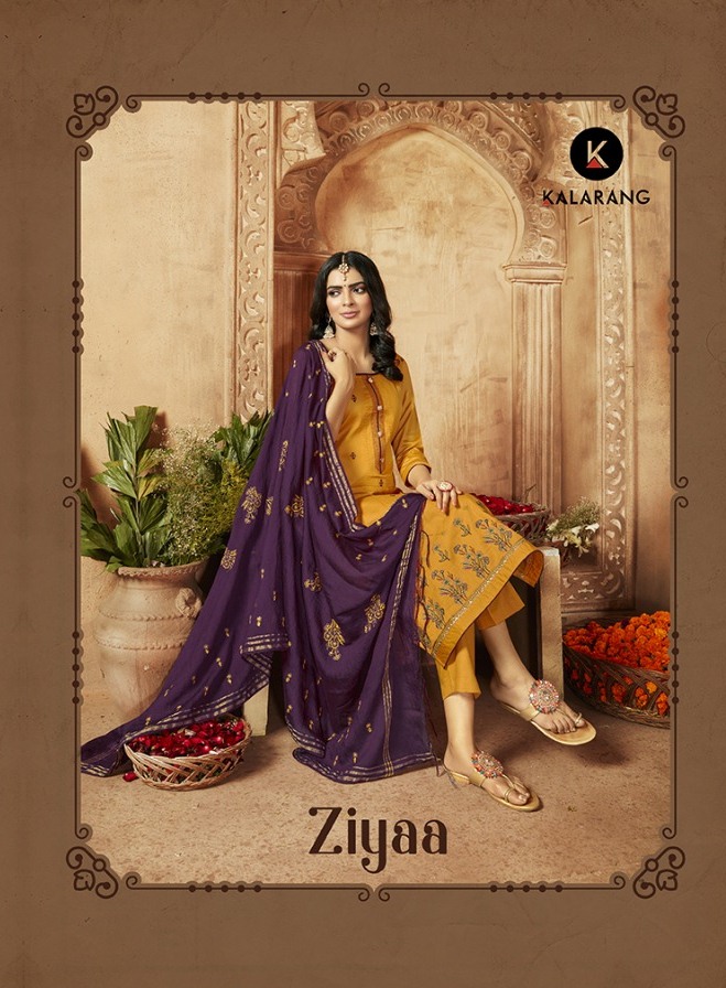 Kalarang Present Ziyaa Jam Silk Cotton Salwar Suit Looking Charming