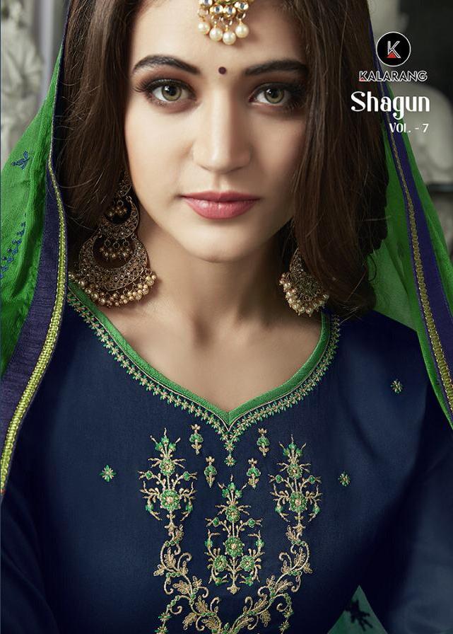 Kalarang Shagun Vol 7 Jam Silk Cotton Dress Materials