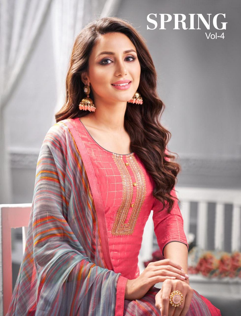 Kapil Trendz Spring Vol 4 Cotton Modal With Hand Work Salwar Kameez Catalogs