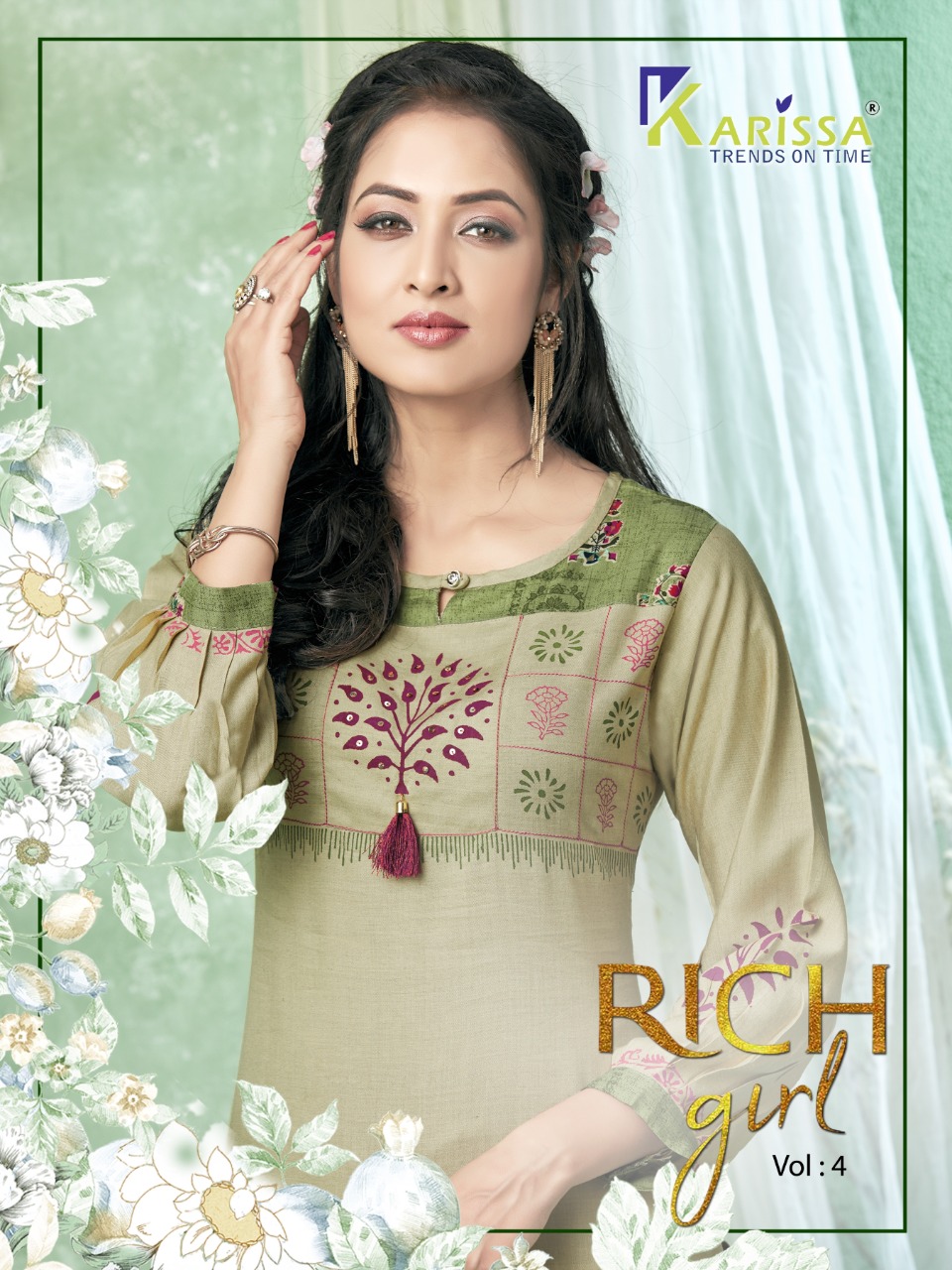 Karissa Rich Girl Vol 4 Rayon Kurtis With Comfortable To Wear Collection