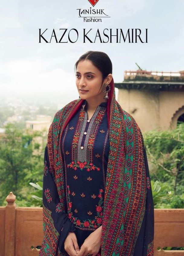 Kazo Kashmiri By Tanishk Pure Jam Kashmiri Work Dress Materials Supplier